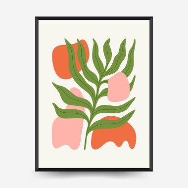 İç posterler şablonu. Modern trend Matisse asgari stili.