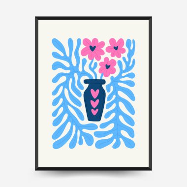 İç posterler şablonu. Modern trend Matisse asgari stili.