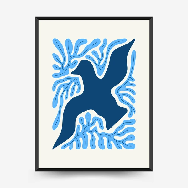 Wzór Plakatów Wewnętrznych Nowoczesny Modny Styl Minimalny Matisse — Wektor stockowy