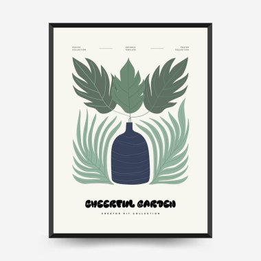 Doğa, bahçe ve manzara şablonu veya kartı. Çiçekler ve bitkiler evde ve dışarıda.