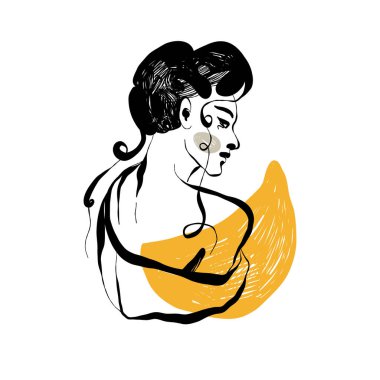 Modern abstract women. Minimalism concept. Female body, fashion. Matisse style. . Contemporary silhouette of woman. Hand drawn trendy vector posters, illustrations for print.