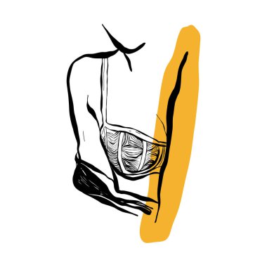 Modern abstract women. Minimalism concept. Female body, fashion. Matisse style. . Contemporary silhouette of woman. Hand drawn trendy vector posters, illustrations for print.