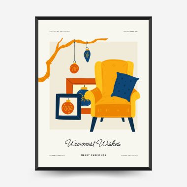 Merry Christmas and Happy New Year backgrounds, greeting cards, posters, holiday covers. Xmas festive templates