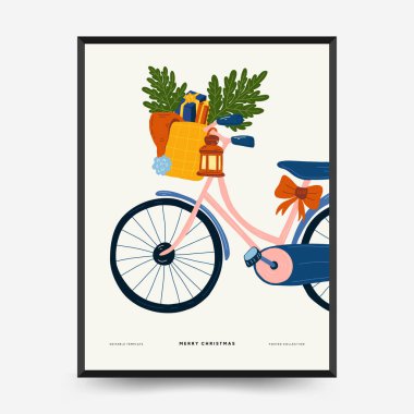 Merry Christmas and Happy New Year backgrounds, greeting cards, posters, holiday covers. Xmas festive templates