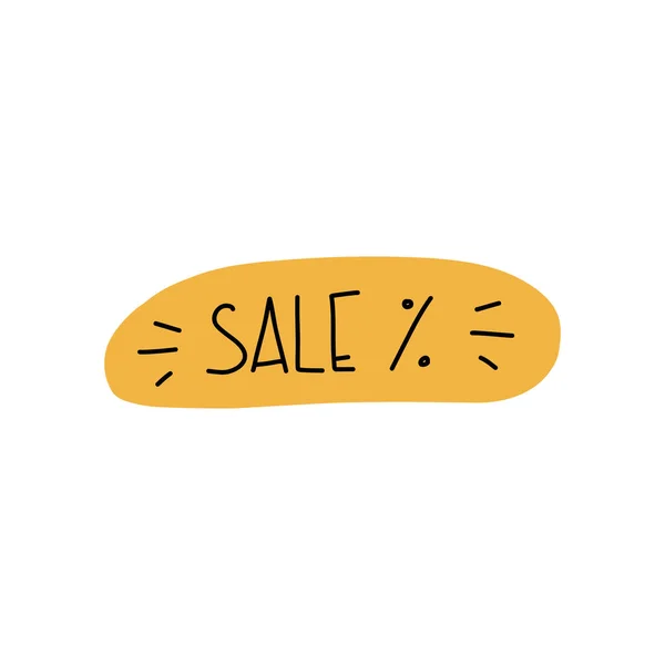 Sale Doodle Ikone Für Black Friday Tinte Vektor Moderne Illustration — Stockvektor