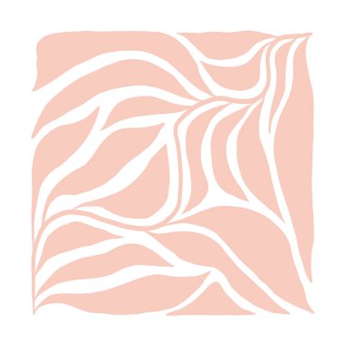 Çiçek soyut elementler. Botanik kompozisyonu. Modern trend Matisse minimal tarzı. Çiçek posteri, davet. Tebrik kartı veya davet tasarımı için vektör düzenlemeleri