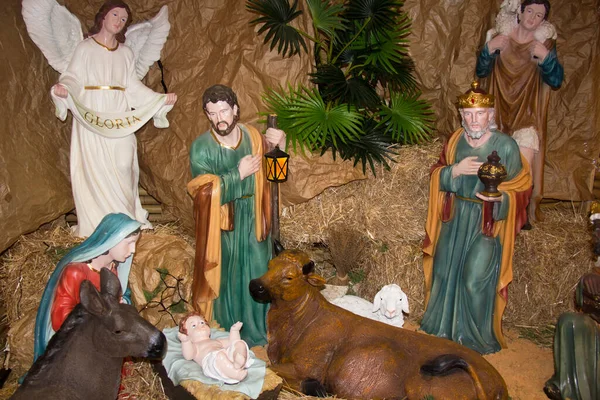 Julen Julkrubba Med Jesusbarnet — Stockfoto
