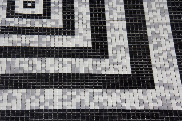 Tiled Motif Design Being Applied Refurbished Swimming Pool Tiles Need — Stock Photo, Image