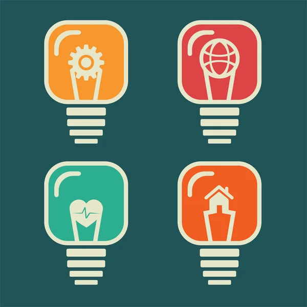 Ampoule créative symbole stock vecteur — Image vectorielle