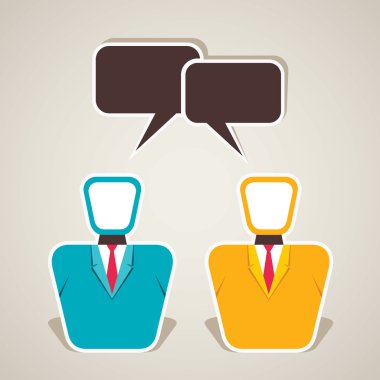 iki işadamı stok vector iletişim kurmak.