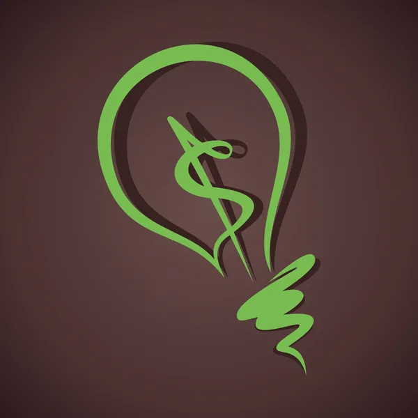 skech Doları hisse senedi vektör yeşil ampul