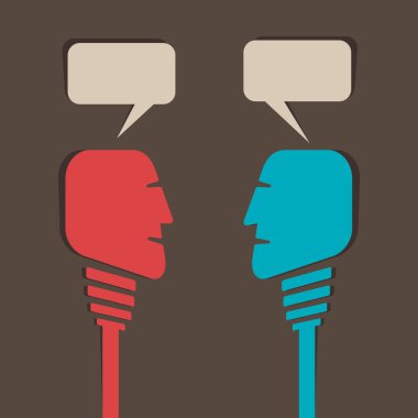 iki erkek iletişim her hissenin vektör