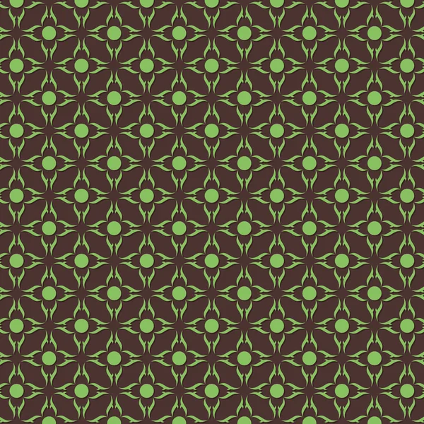 緑の花のパターン デザイン パターン背景ベクトル — ストックベクタ