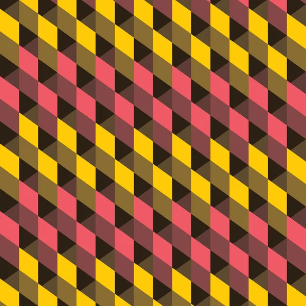 黄色とピンクの抽象的な正方形のデザイン パターンの背景 — ストックベクタ
