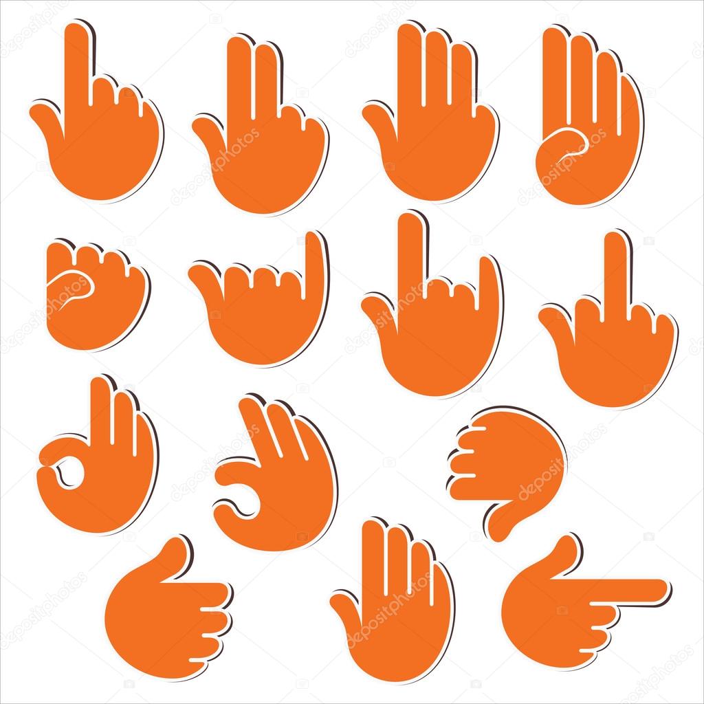 Hand finger sign vector