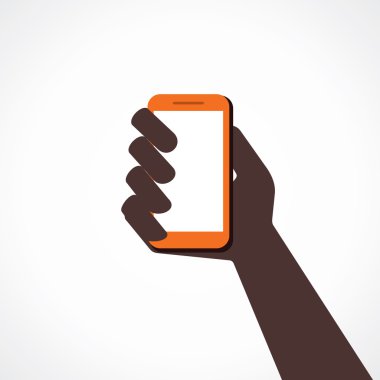 elini tutmak telefon vektör