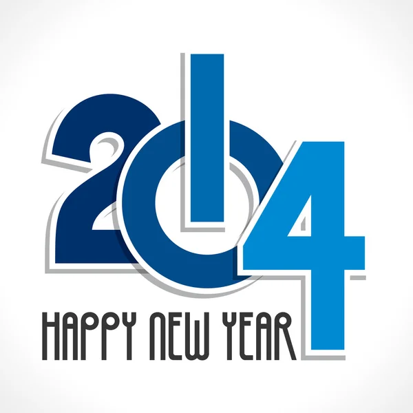 Nuevo año 2014 saludo vector de fondo — Archivo Imágenes Vectoriales
