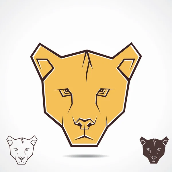 Kreativer Tiger-Gesicht-Design-Vektor — Stockvektor