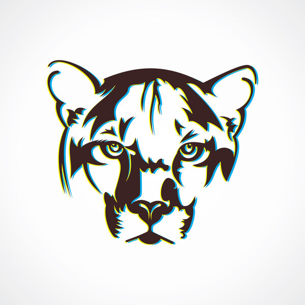 Creative tiger face design vector