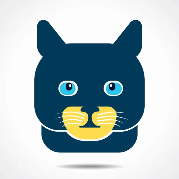 Creatieve kat gezicht ontwerp vector — Stockvector