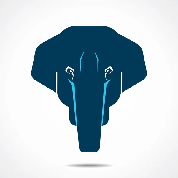 Twórczy słoń twarz wektor — Wektor stockowy