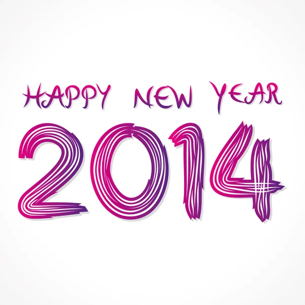 Feliz año nuevo 2014 vector de fondo — Archivo Imágenes Vectoriales