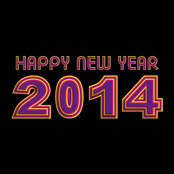 새 해 복 많이 받으세요 2014 인사말 배경 벡터 — 스톡 벡터