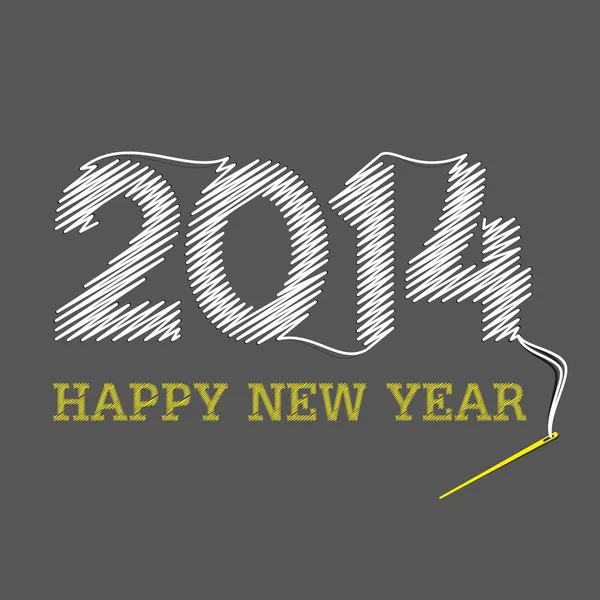 새 해 복 많이 받으세요 2014 인사말 배경 벡터 — 스톡 벡터