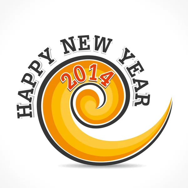 Feliz año nuevo 2014 saludo vector de fondo — Archivo Imágenes Vectoriales