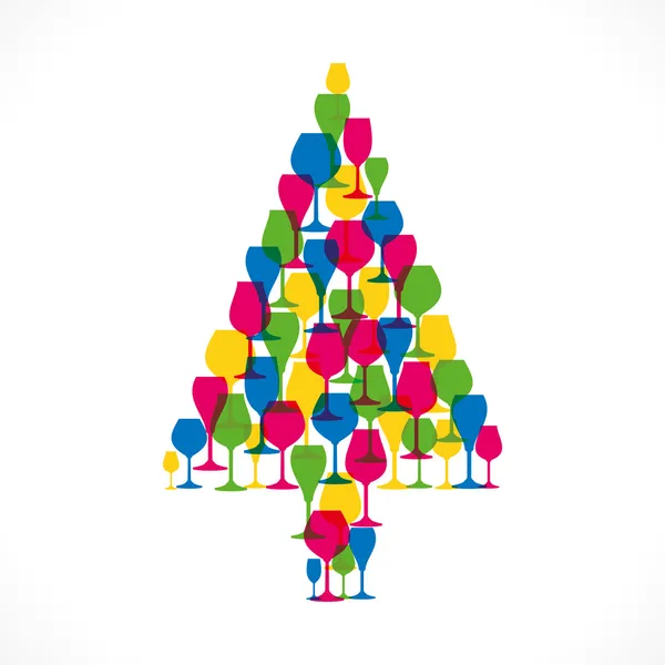 renkli şarap cam christmas