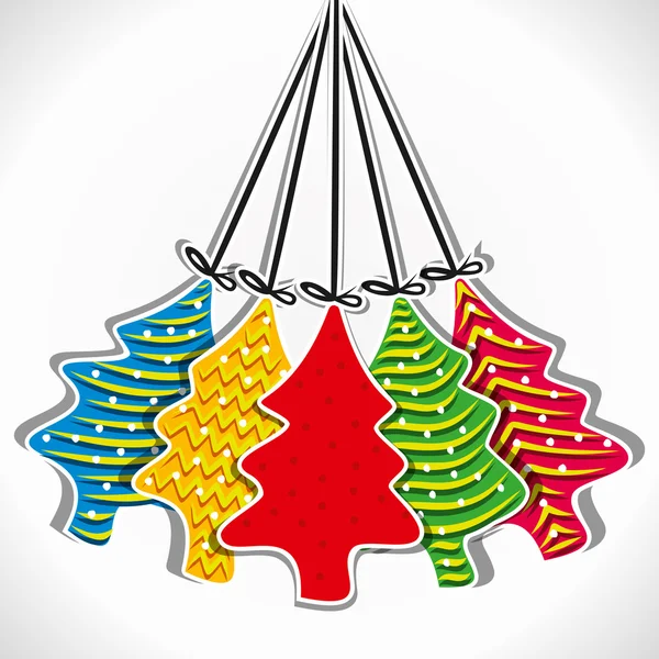 創造的なクリスマス ツリー デザインのベクトル — ストックベクタ