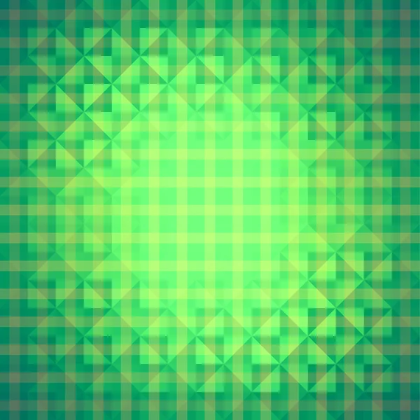 Triangle vert créatif et motif rayures dans le vecteur de fond vert — Image vectorielle