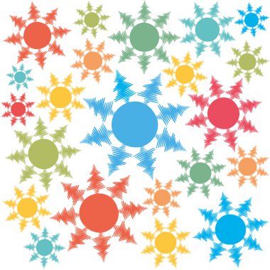 yaratıcı merry christmas tree etiket plan vektör