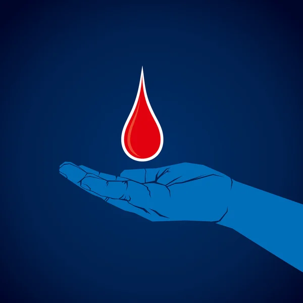 Asegurar y donar sangre concepto vector de fondo — Vector de stock