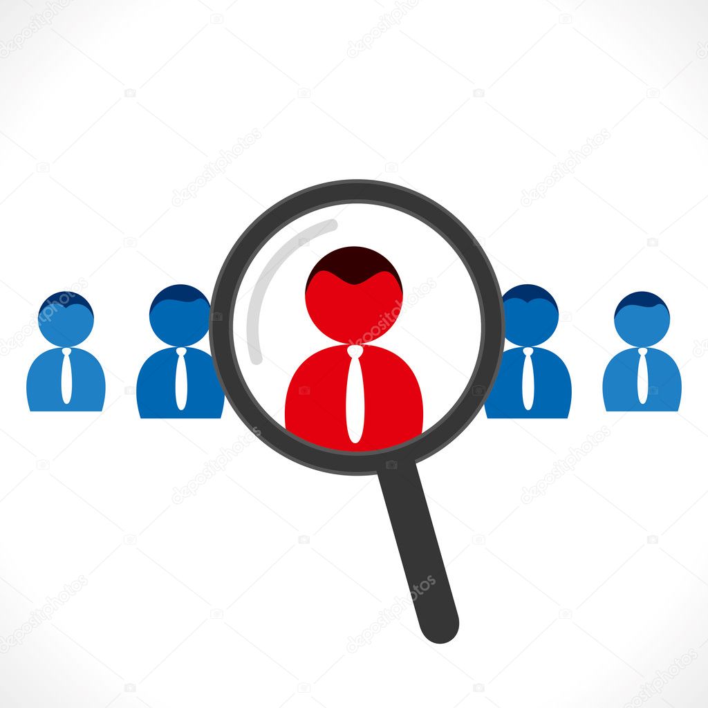Find right people for job concept vector