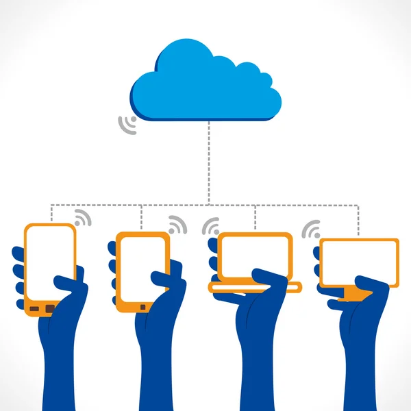 Concepto de computación en nube — Archivo Imágenes Vectoriales