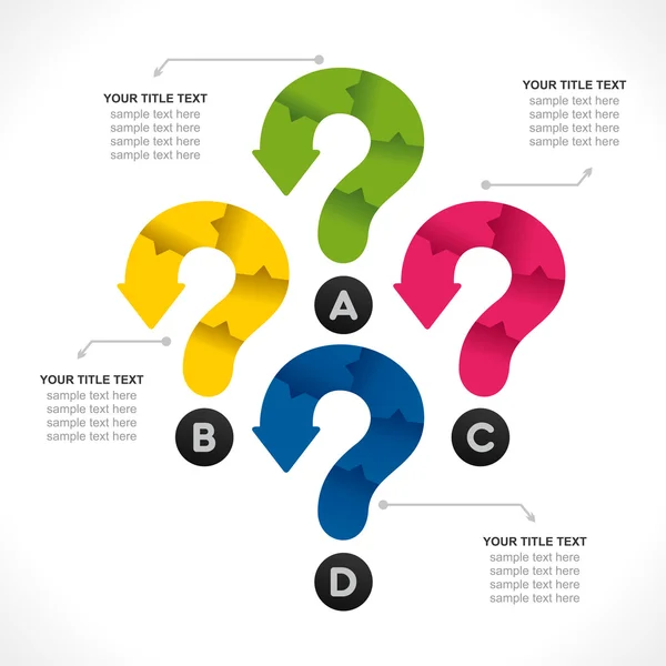 Question mark info-graphics concept — Stock Vector