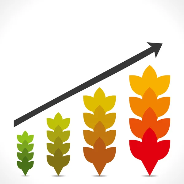 Gráfico de crecimiento empresarial agrícola — Archivo Imágenes Vectoriales