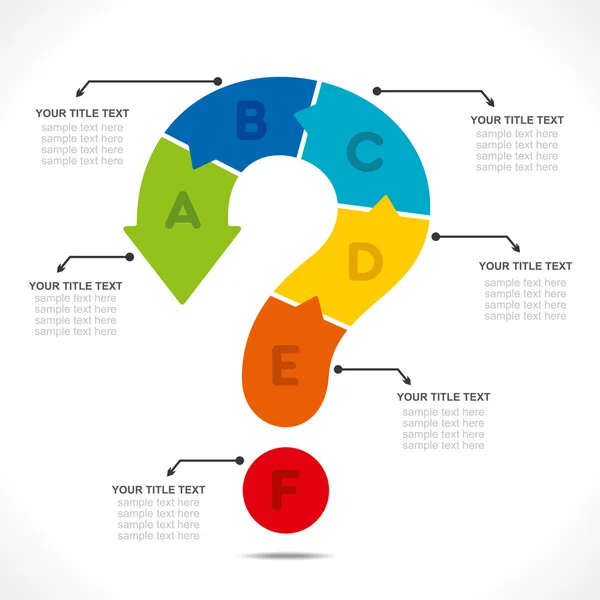 Question mark info-graphics design concept — Stock Vector