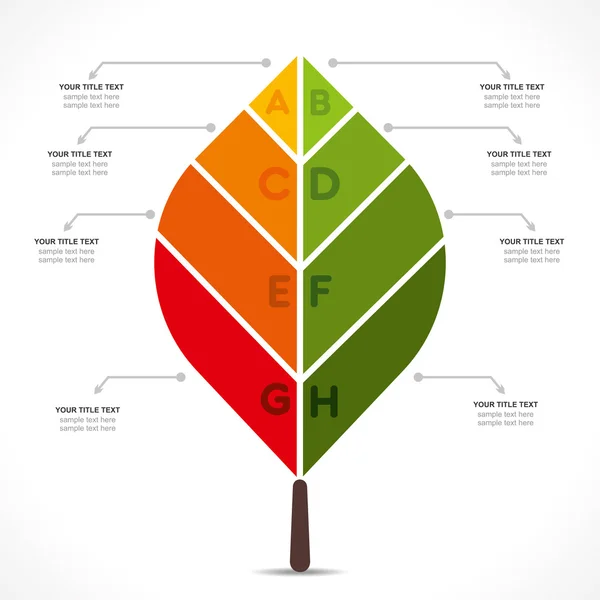 Grüne umweltfreundliche Natur Info-Grafiken Design Hintergrund — Stockvektor