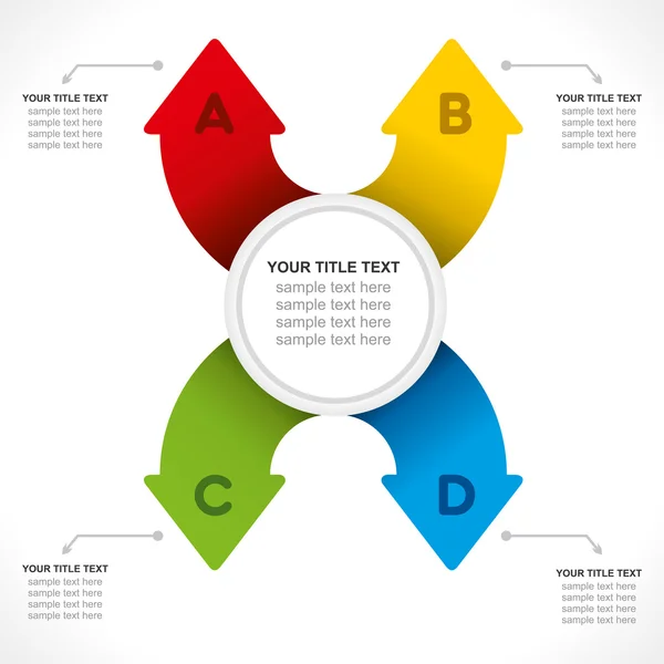 Flecha de negocio info-gráficos de diseño de fondo — Vector de stock