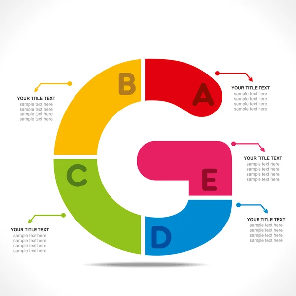 'G' alphabet info-graphics concept — Stock Vector