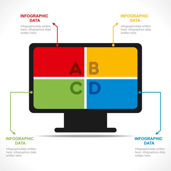 Creative  computer — Stock Vector