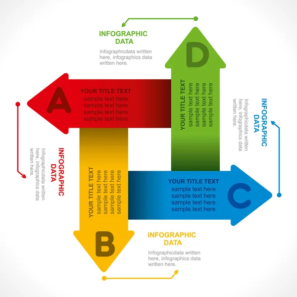 Infographie de flèche d'affaires — Image vectorielle