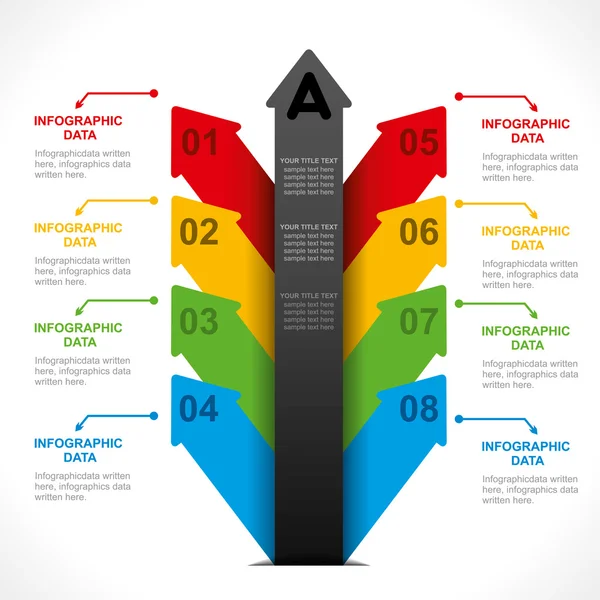Flecha coloridas infografías — Archivo Imágenes Vectoriales