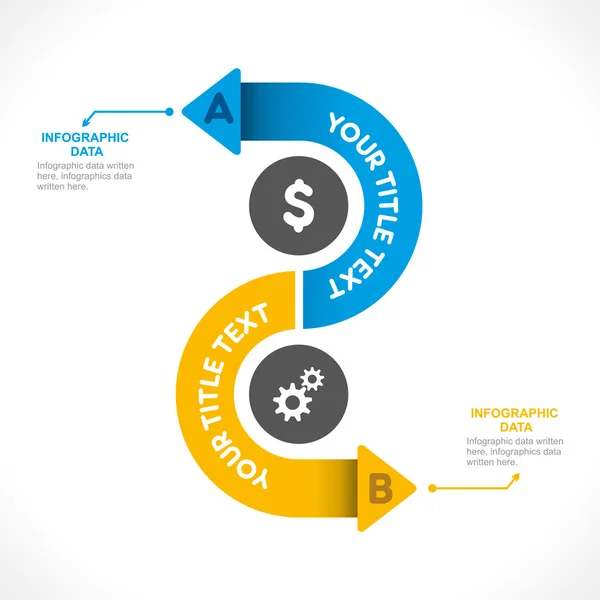 Move of arrow info-graphics design — Stock Vector