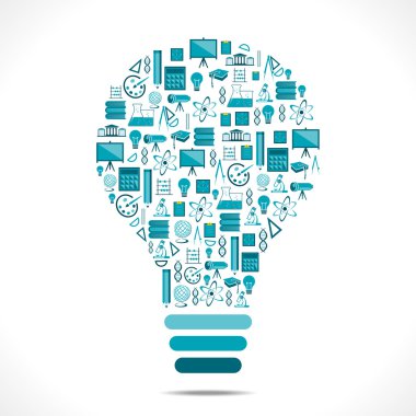 yaratıcı ampul tasarım eğitim simgesi