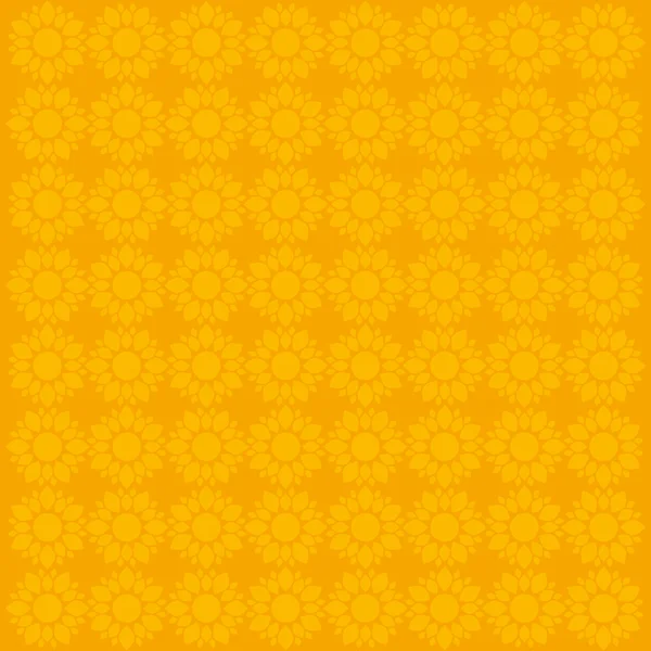 Flor amarela em fundo laranja — Vetor de Stock