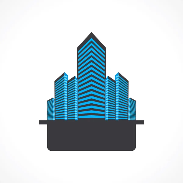 Creative office building icon — Stock Vector