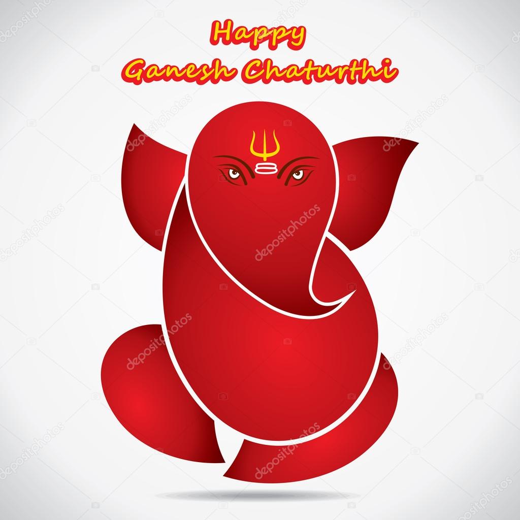 Ganesh chaturthi festival greeting background